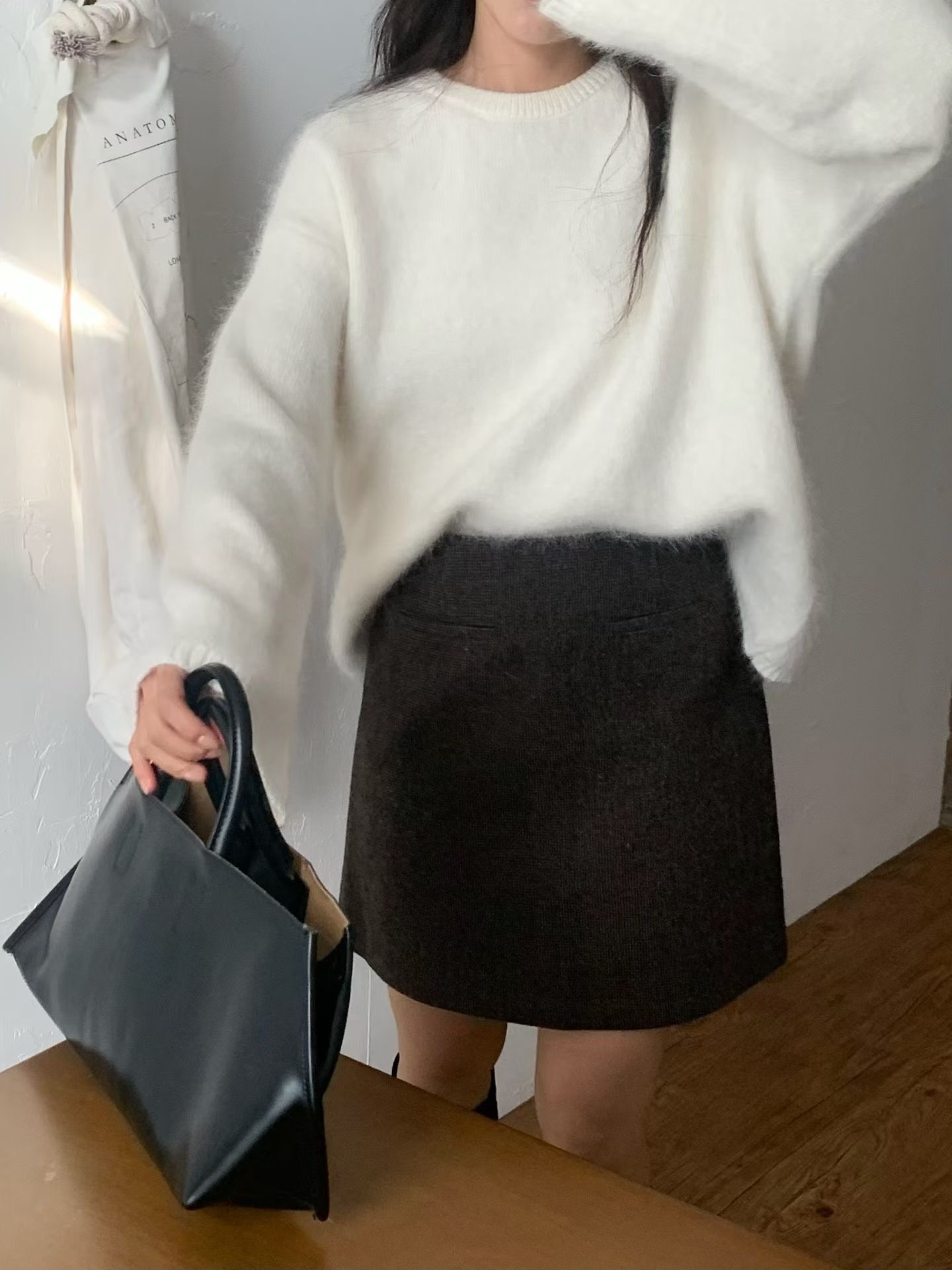 Angora wool soft knit