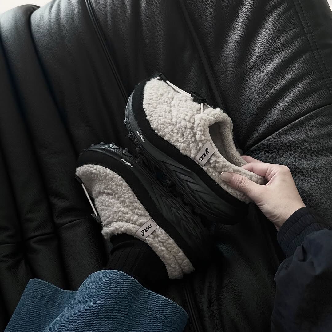 ASICS GEL-SONOMA WT 燕麥灰 米灰 黑底 絨毛 羊羔絨 抽繩 增高 泰迪鞋 穆勒鞋 懶人鞋 女鞋 1203B036-020 / 預購