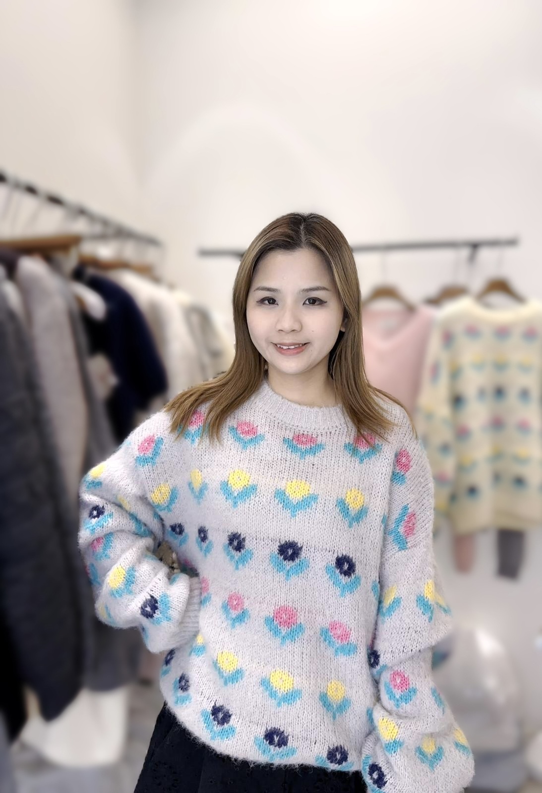 SR01 羊毛77% 羊駝毛20% 胸 48-66 長26.5 $599