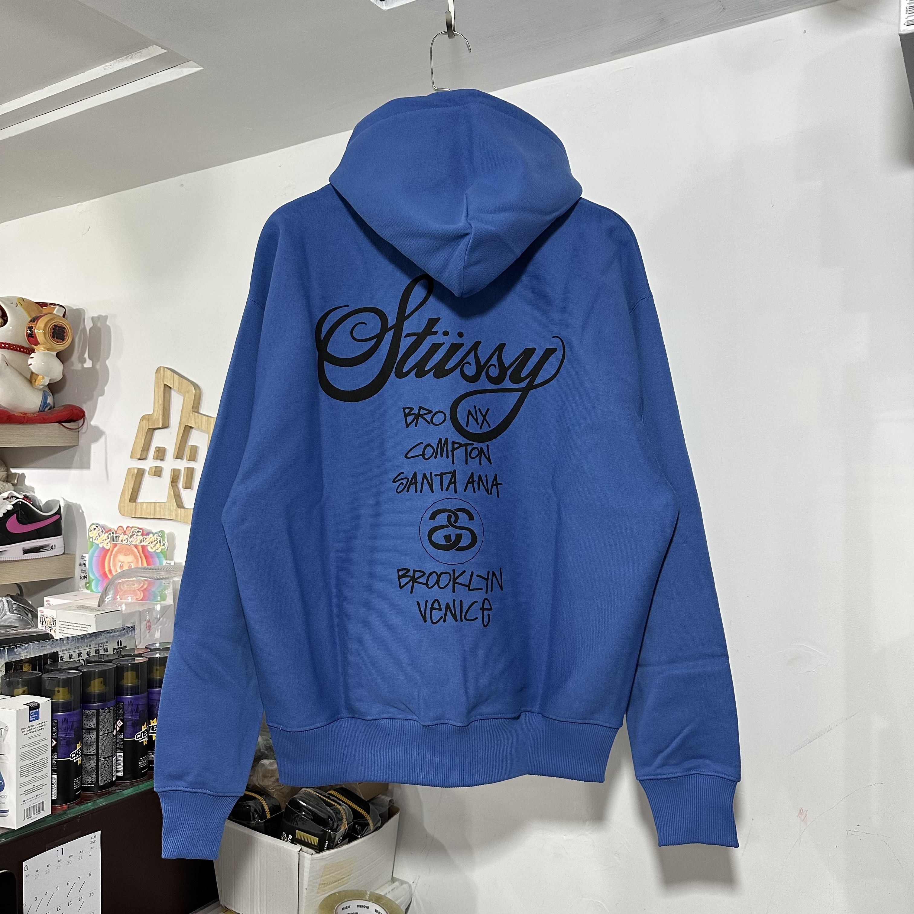 STÜSSY World Tour Hoodie (BLUE)