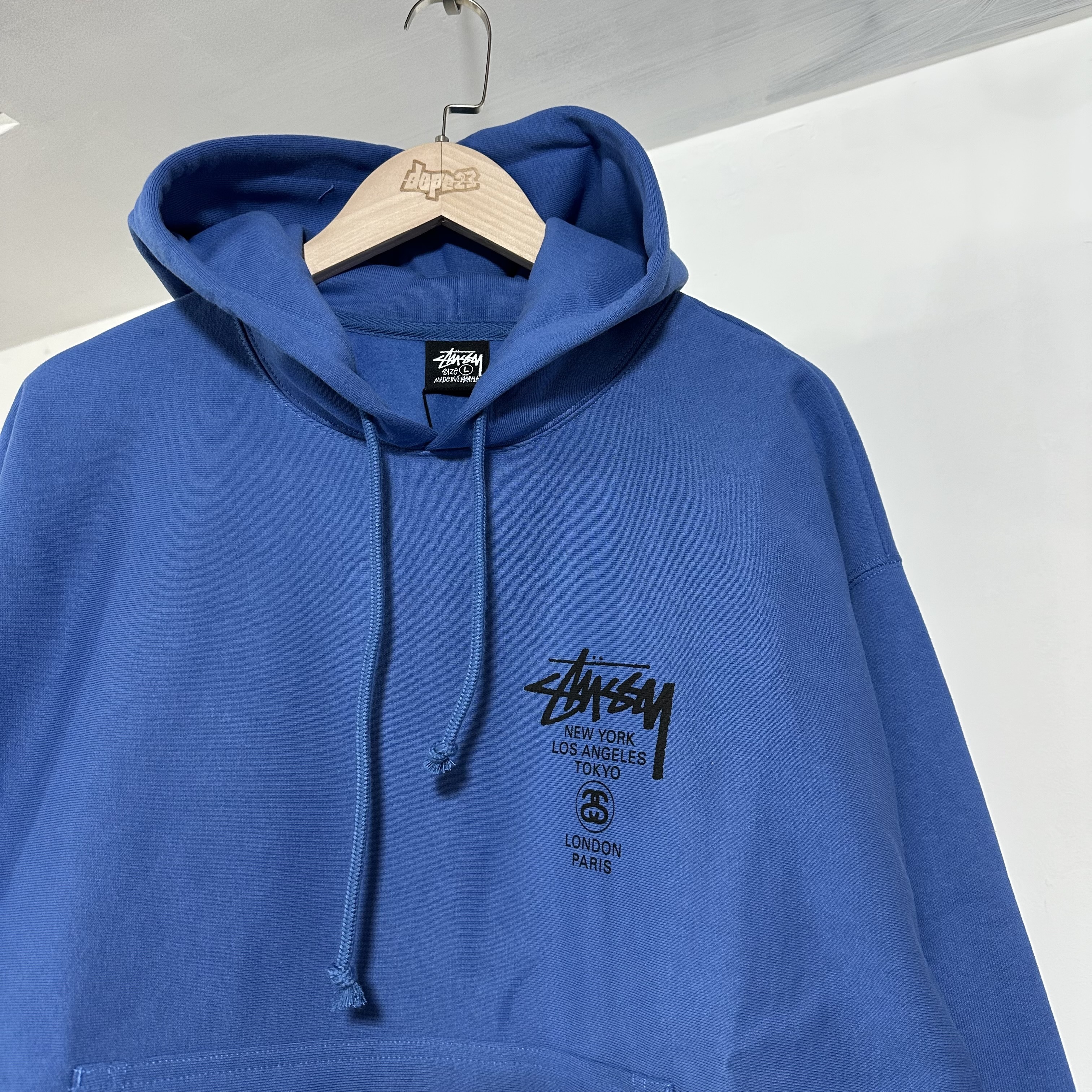 STÜSSY World Tour Hoodie (BLUE)