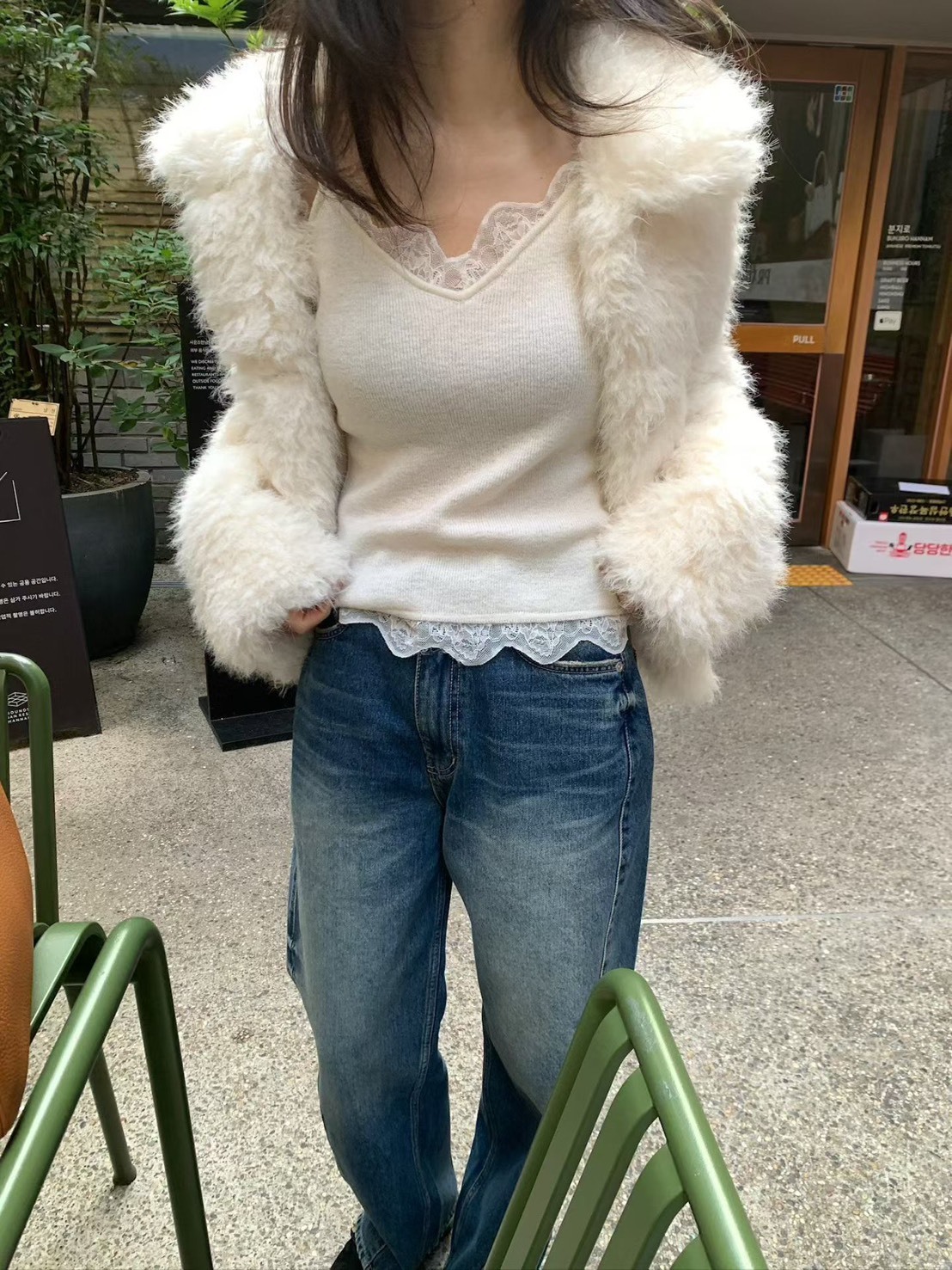 吊帶羊毛蕾絲內搭背心