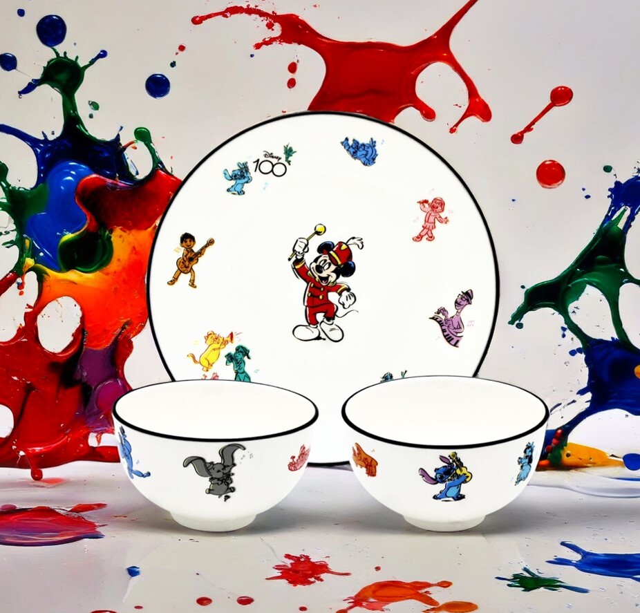 迪士尼米奇 - 3P 陶瓷廚具禮盒套裝(碗,碟)