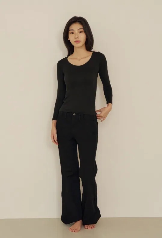 marun5 heat touch 保暖衣女裝SlimU領