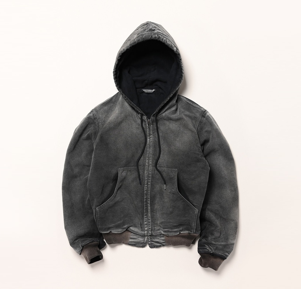 11/20 UPDATED: AURALEE 2025 PRODUCT DYED ORGANIC COTTON DUCK SHORT ZIP PARKA - PRE ORDER ITEM (預訂中)