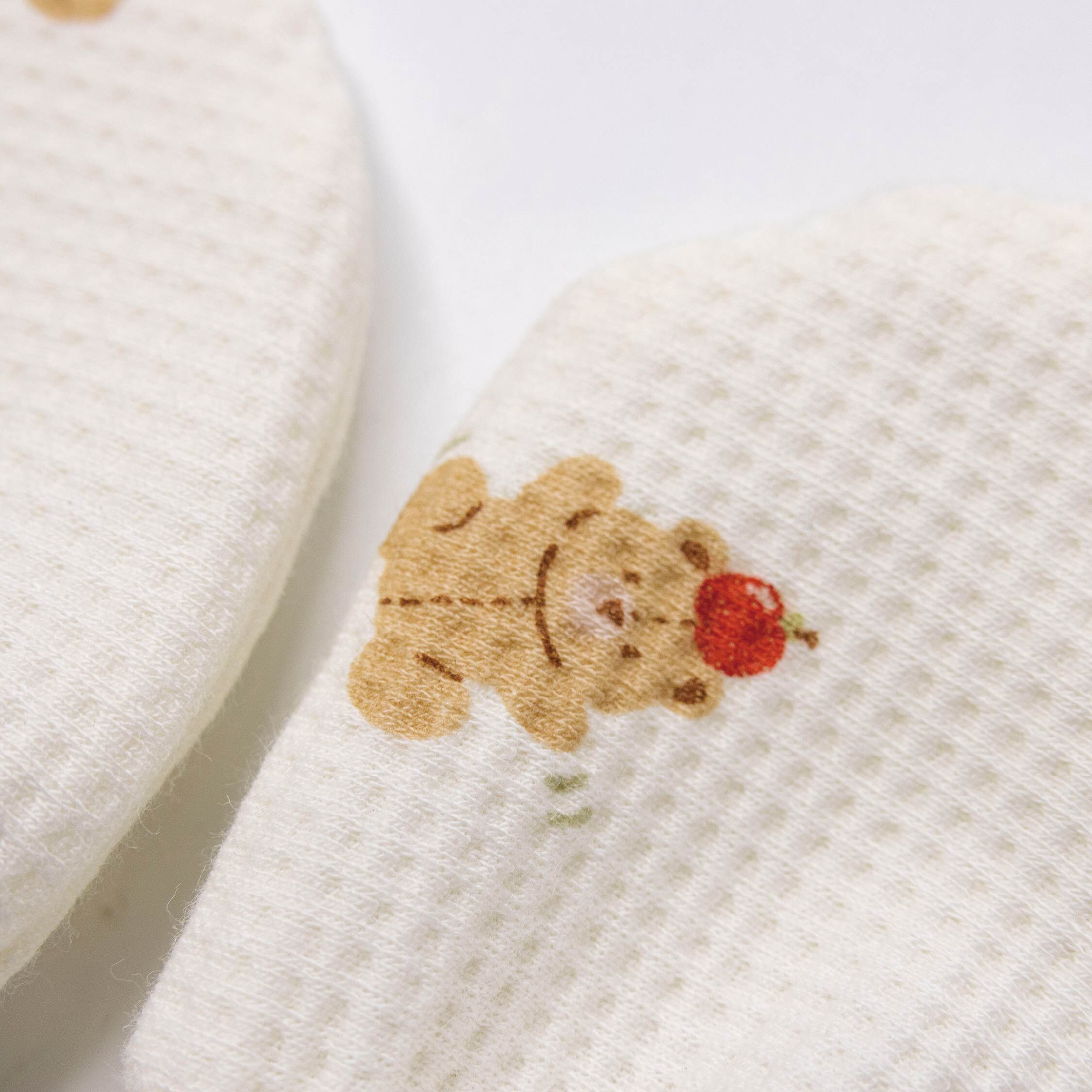 【JB0552】MIT蘋安小熊華夫格寶寶手套(兩雙一組)