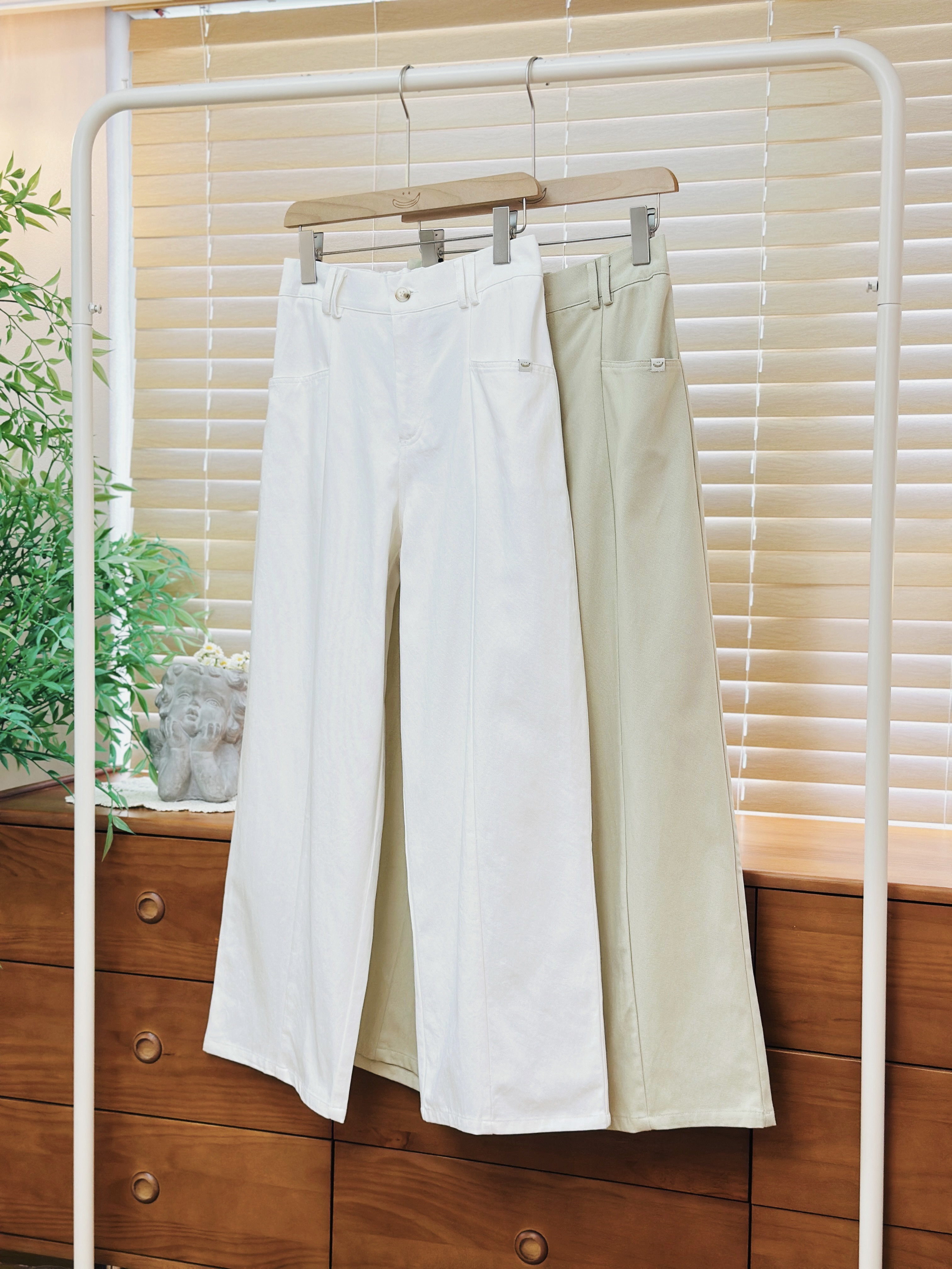 兩色 / 柔軟斜布貼袋長褲 / Soft Twill Patch Pocket Pants