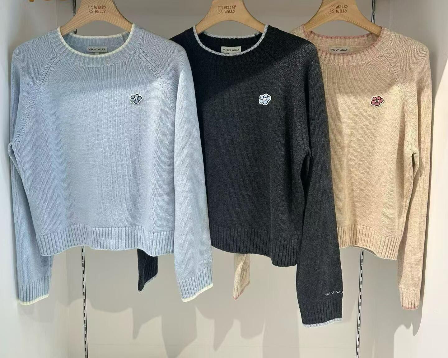 Wacky Willy 純色休閒針織長袖毛衣（K11 BR36）