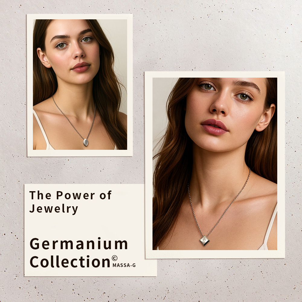 MASSA-G LJ系列【the Diamond玫瑰磚】金屬鍺錠純鈦項鍊