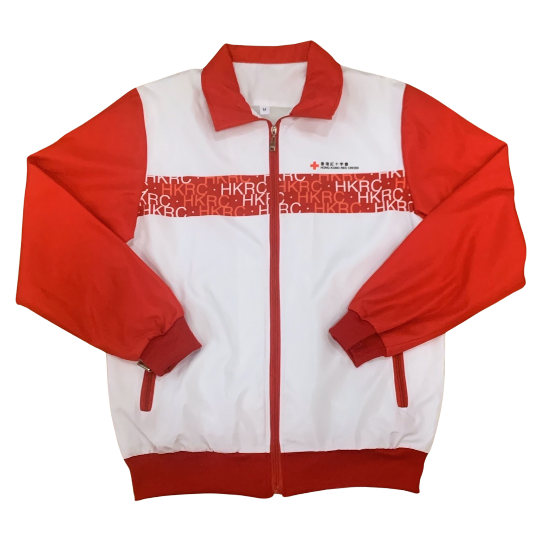 香港紅十字會風褸 - 紅白色