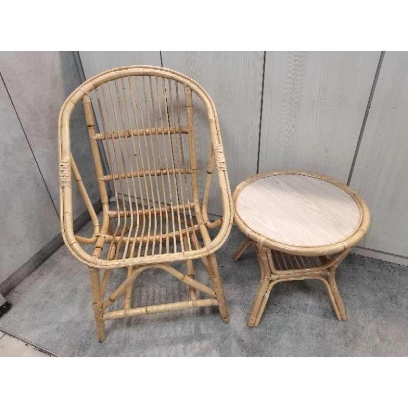 [The Rattan House] Rectangle rattan chair/ Resting chair/ Rattan Chair for Cafe/ Kerusi Rotan