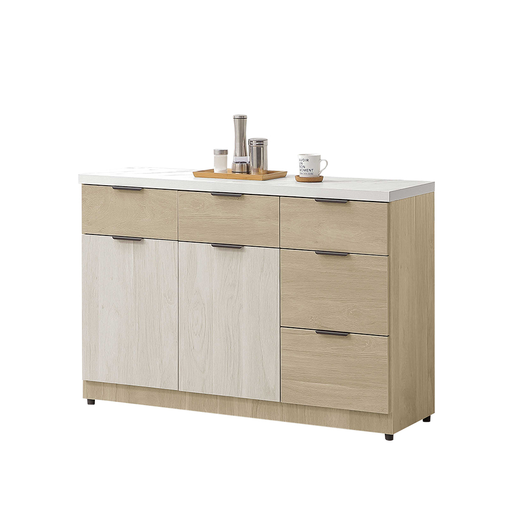 艾東4尺仿石面收納餐櫃/碗盤櫃/置物矮櫃/電器櫃/玄關櫃(下座)