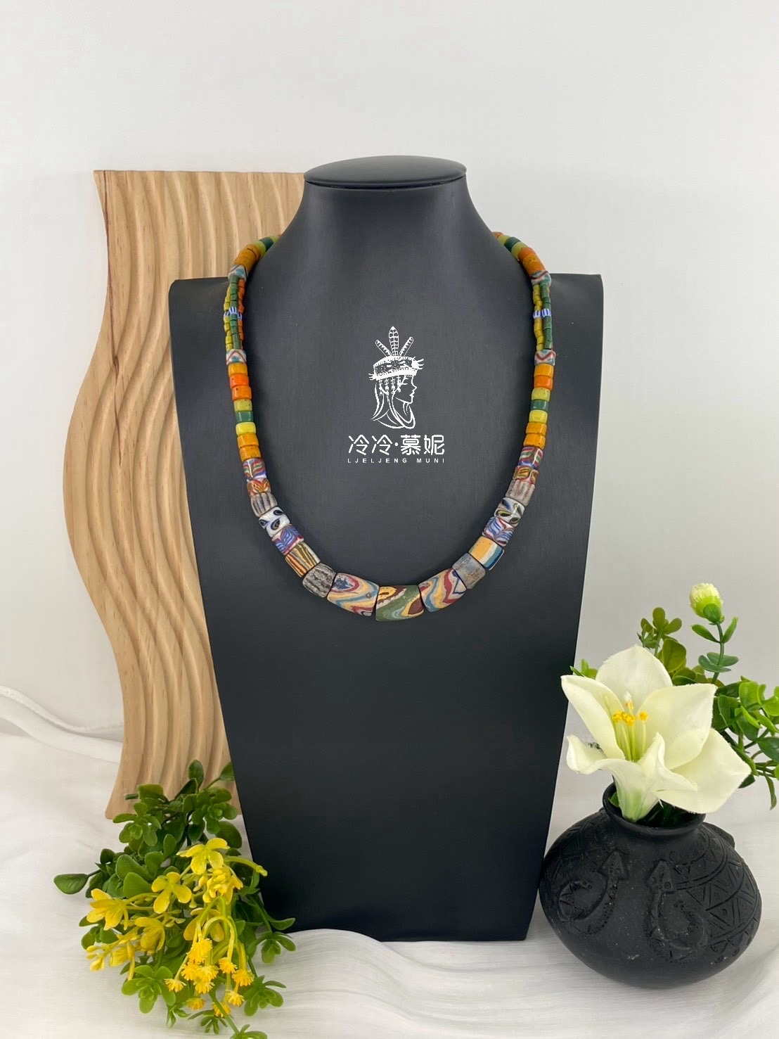 W-No.29傳統花珠單串短鍊 52cm