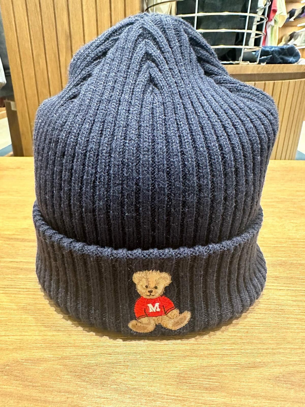 Wacky Willy 小熊刺繡毛線帽冷帽（K11 BR55）