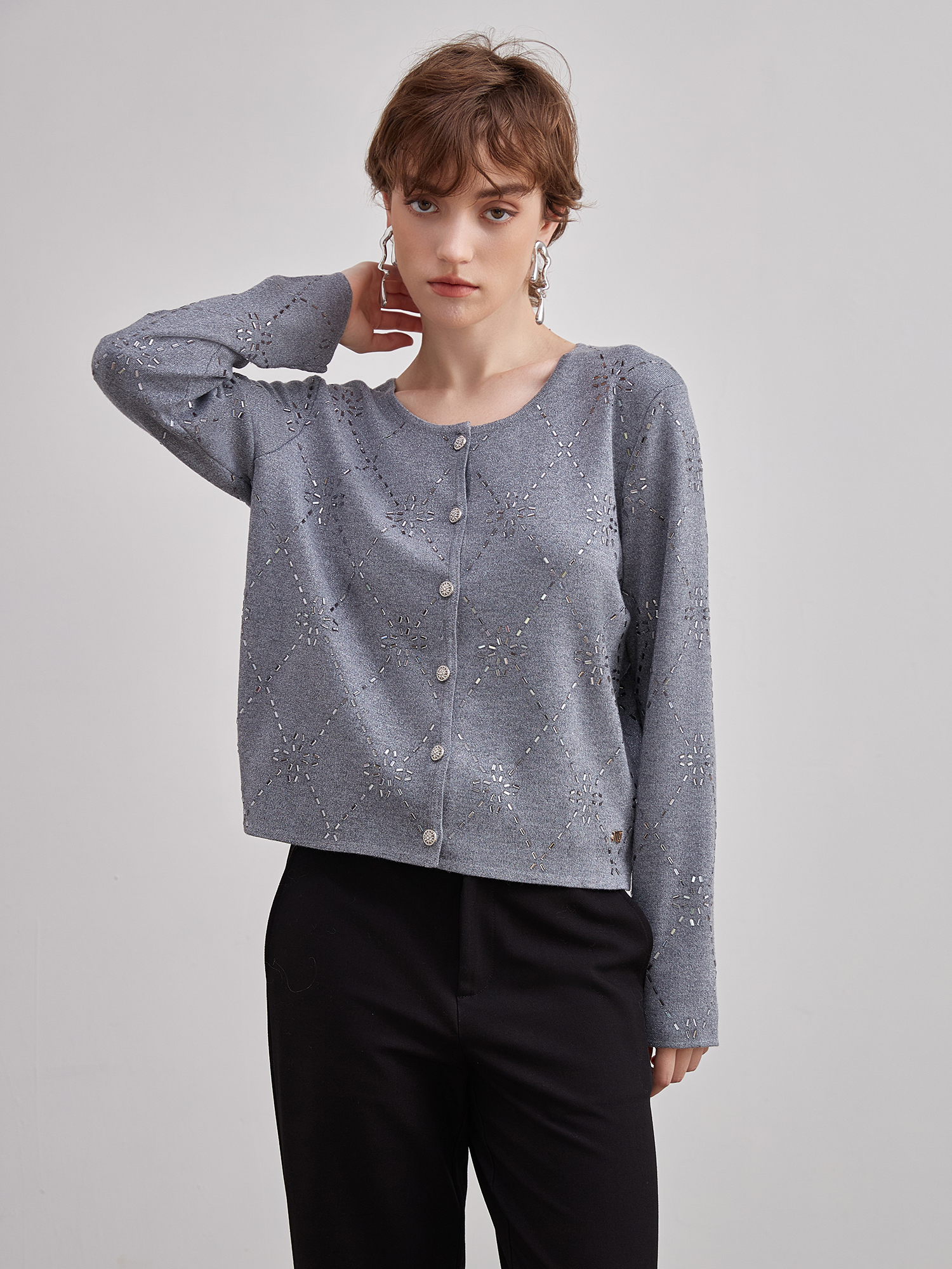 mi-tu 閃鑽針織衫
