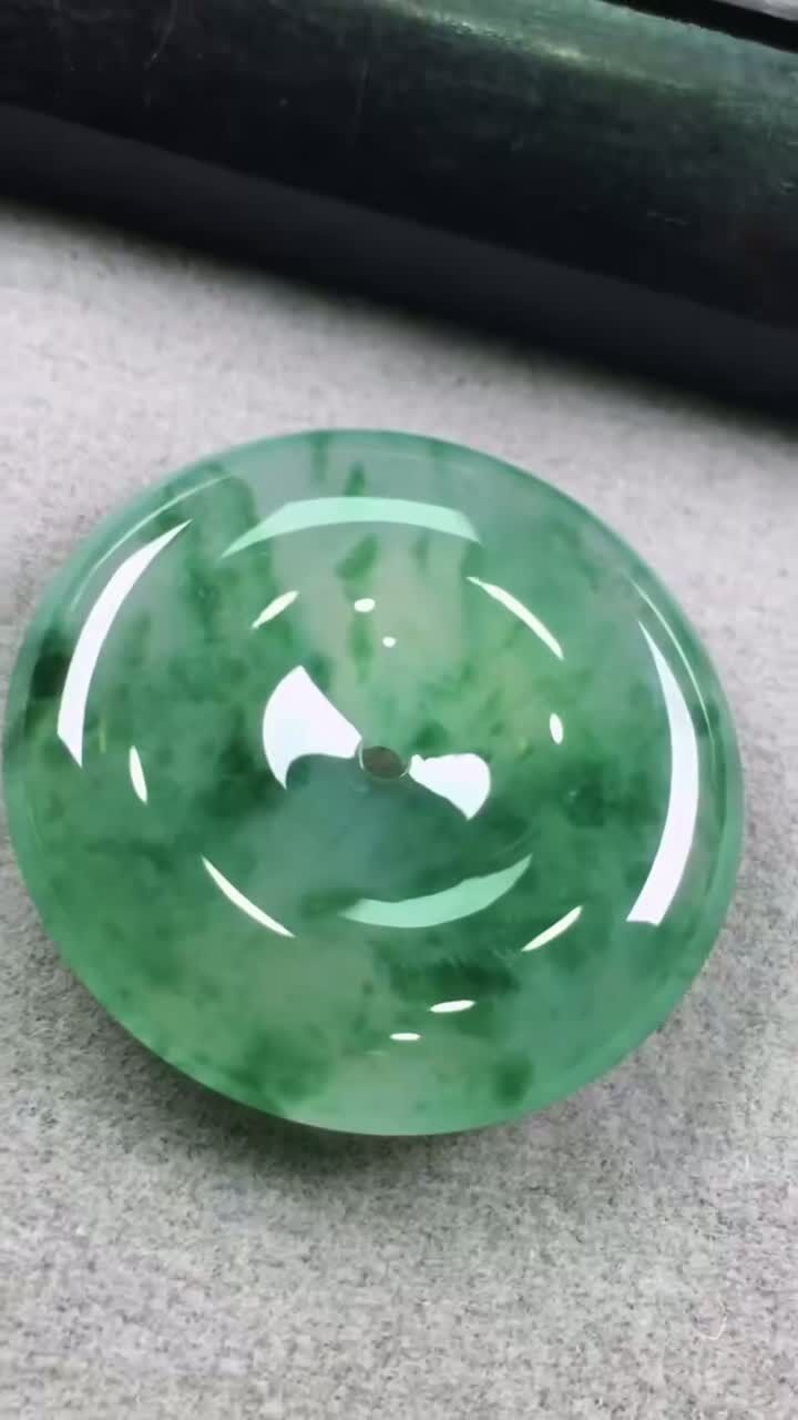 翡翠平安扣 (26.8mm直徑),天然翡翠A玉, 緬甸玉, Jade, Jadeite