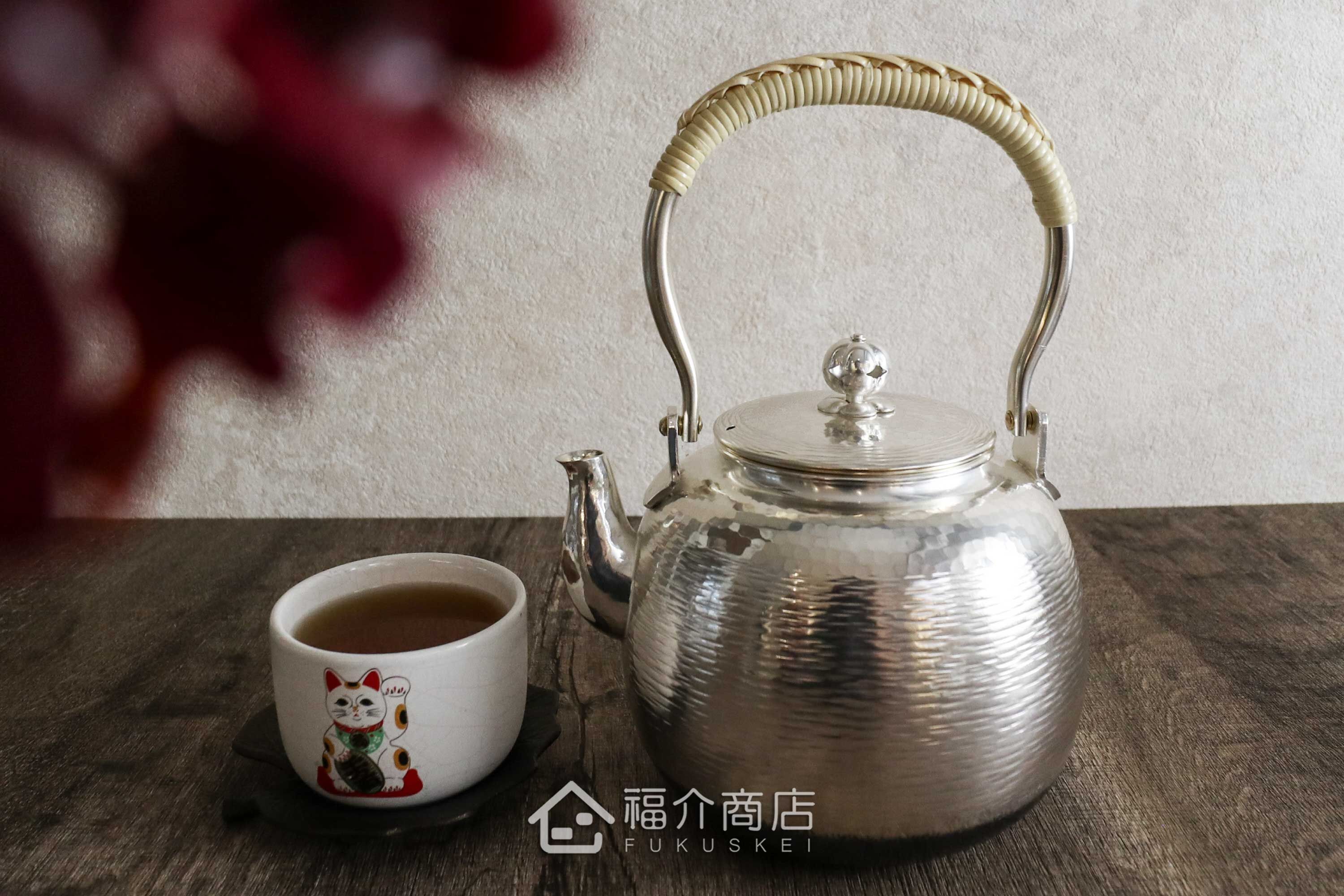 福介商店｜【秀峰堂】丸型5號銀瓶湯沸1L