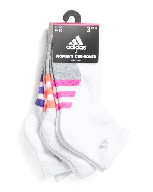 【預購】ADIDAS K112001 女裝Cushioned 運動短襪（3對裝）