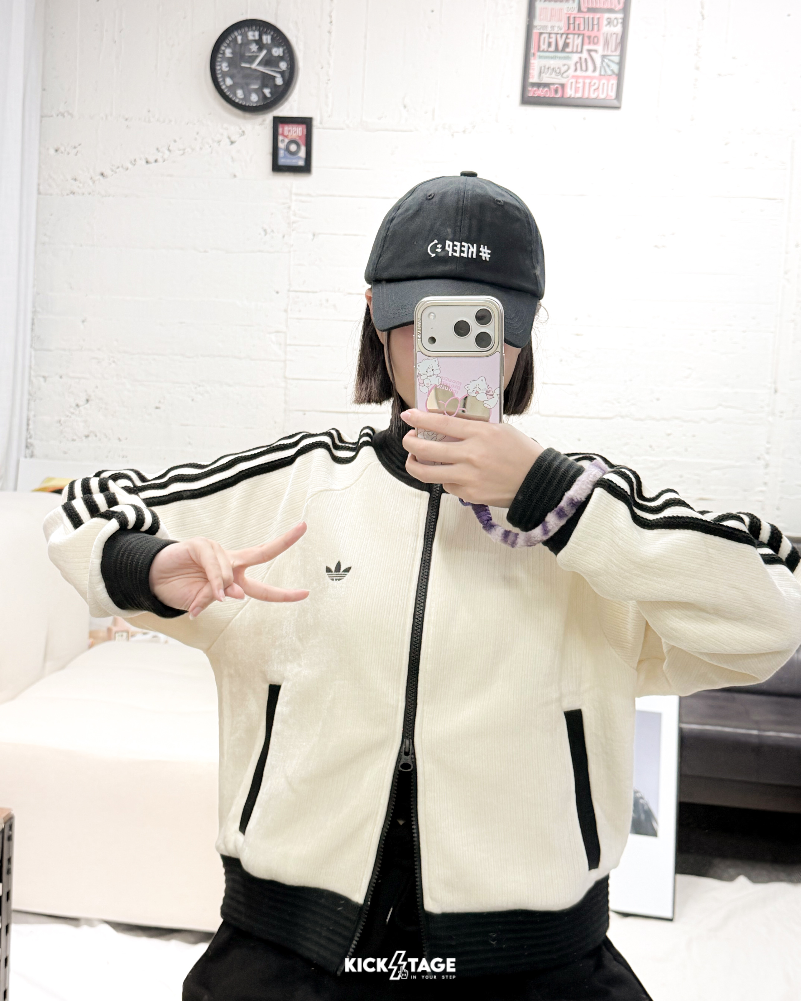女款 ADIDAS ORIGINALS RETRO JKT 深藍色 白色 蛇年限定 三葉草 短版 立領 燈芯絨 外套【JN0722/JN0724】ADLP