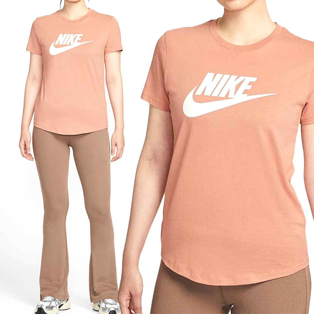 Nike As W Nsw Club Ss Tee Icn Ftra 女款 粉橘色 上衣 短袖 DX7907-688
