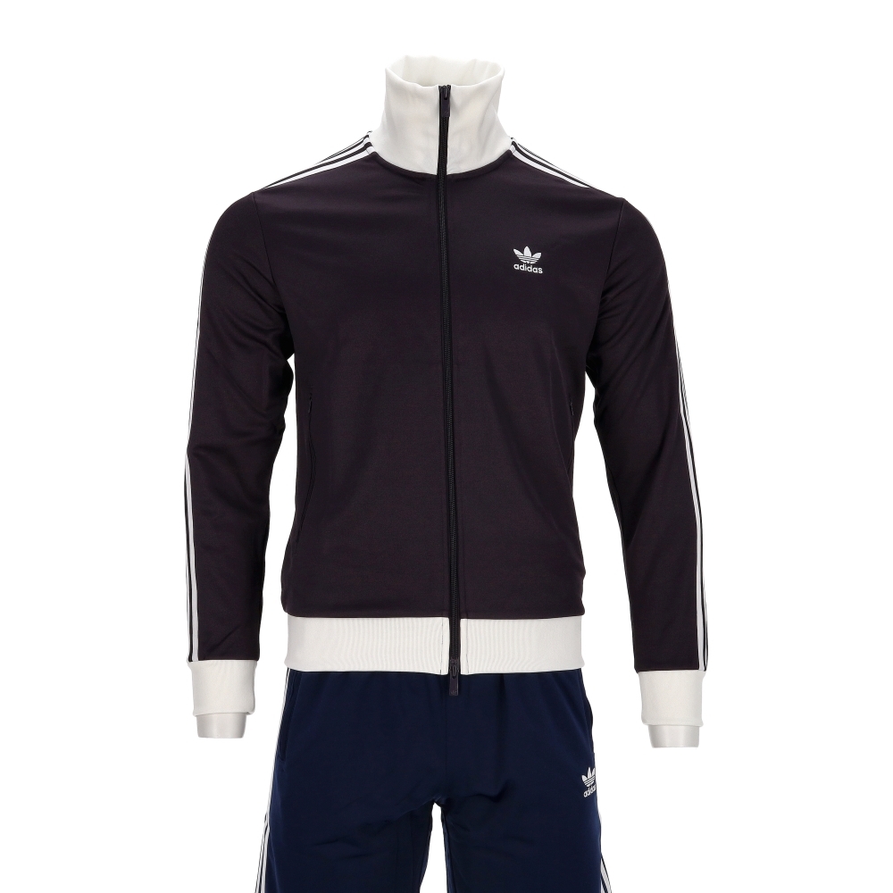 Adidas Beckenbauer Track Jacket 男款 深紫色 立領 夾克 休閒 運動 外套 IY9882