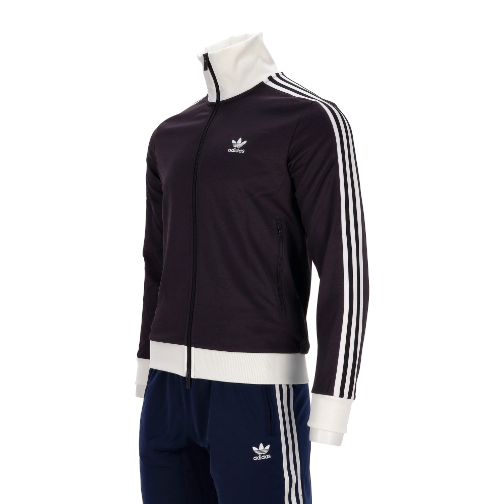 Adidas Beckenbauer Track Jacket 男款 深紫色 立領 夾克 休閒 運動 外套 IY9882