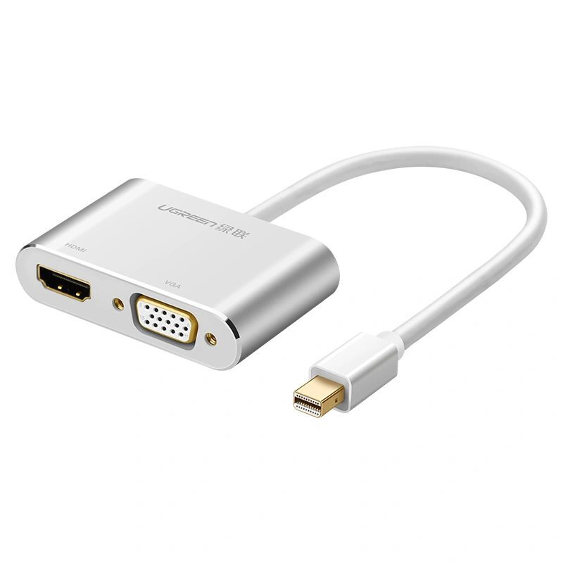 Ugreen  Mini DP 轉 HDMI + VGA 轉換器_MD115-20421