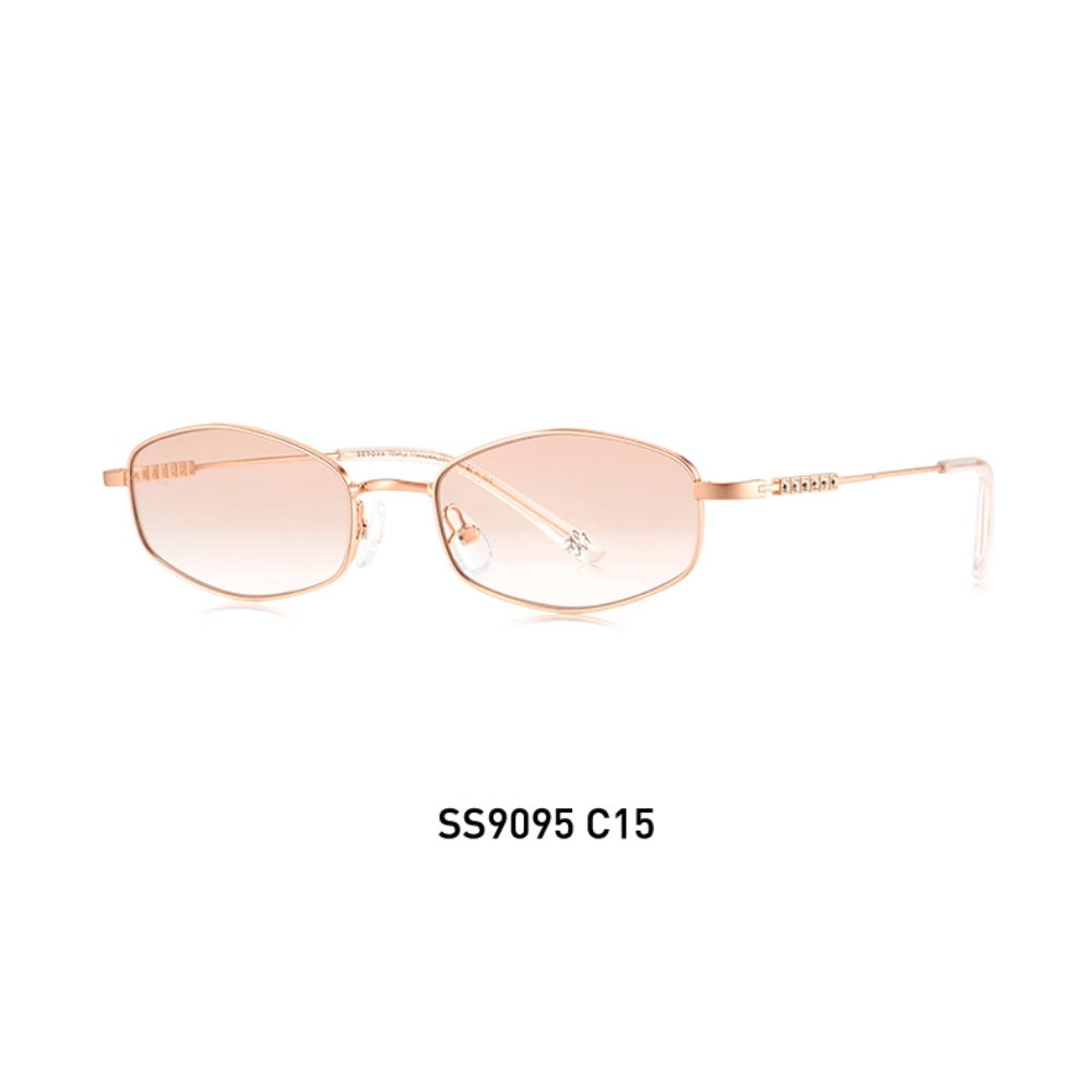 【SEROVA】SS9095 C15 多邊框太陽眼鏡♣(玫瑰金/晚霞)#白鹿聯名款