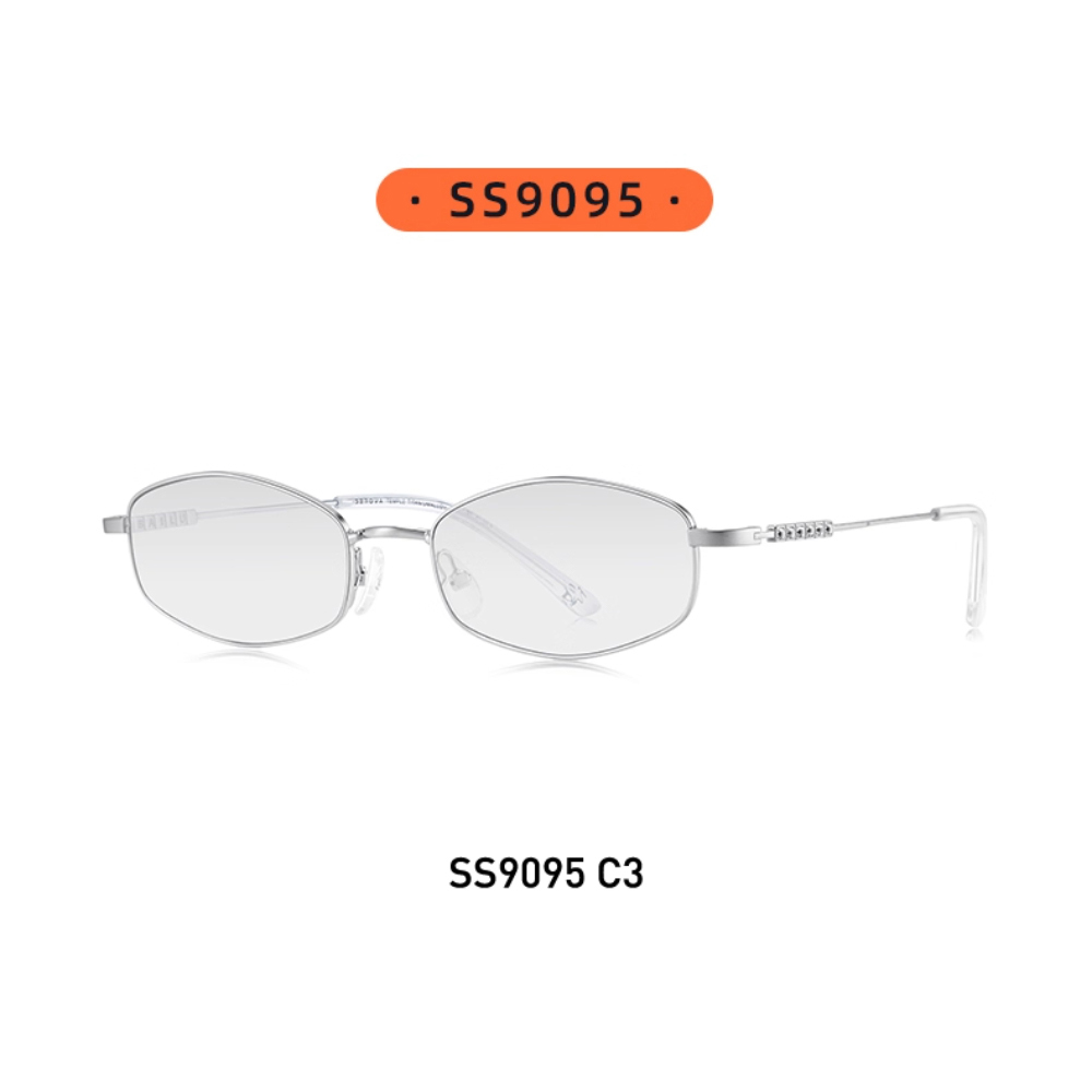 【SEROVA】SS9095 C3 多邊框太陽眼鏡♣(亮銀/淺灰)#白鹿聯名款