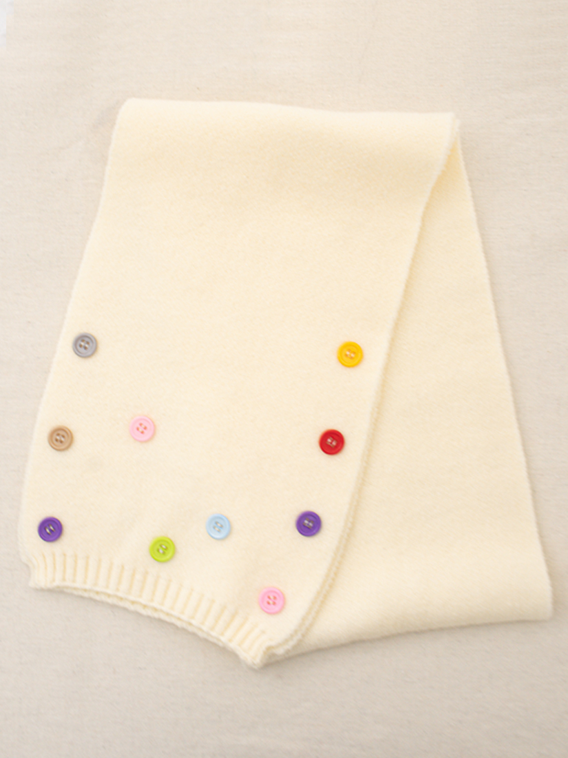 糖果釦針織圍巾