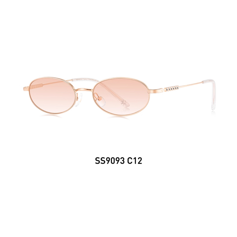 【SEROVA】SS9093 C12 橢圓框太陽眼鏡♣(亮金/淺茶)#白鹿聯名款