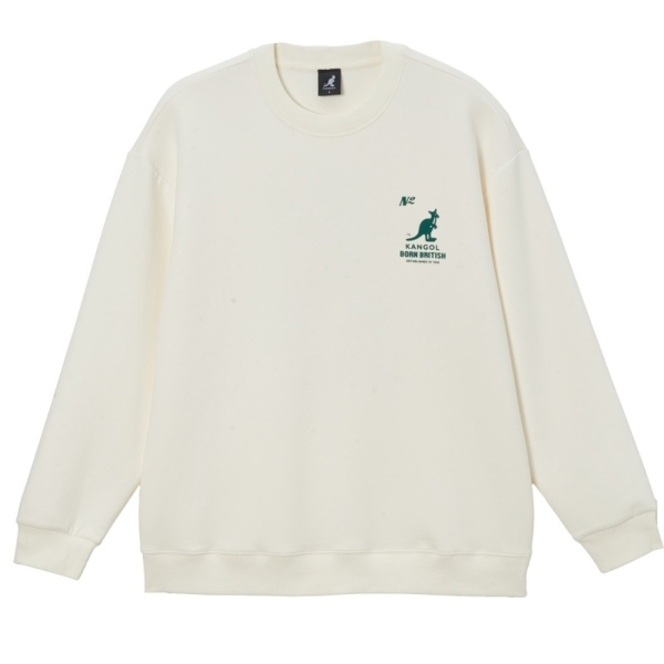 KANGOL 大學T 米白 字母LOGO 圓領T 中性 6455103301