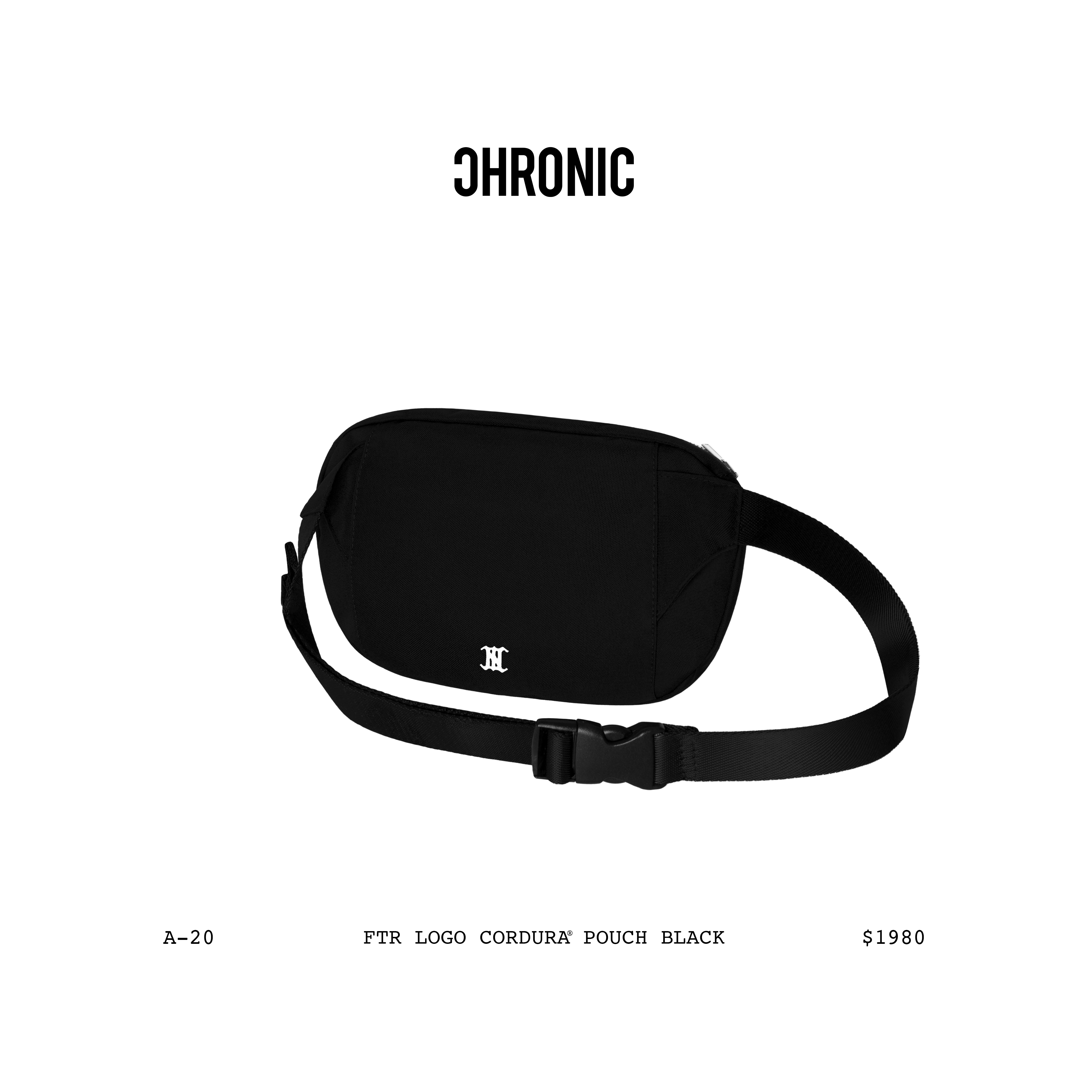 FTR LOGO CORDURA® POUCH BLACK / A-20