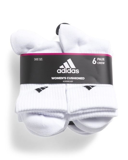 【預購】ADIDAS K112005 女裝 Cushioned Crew Cut 運動襪（6對裝）