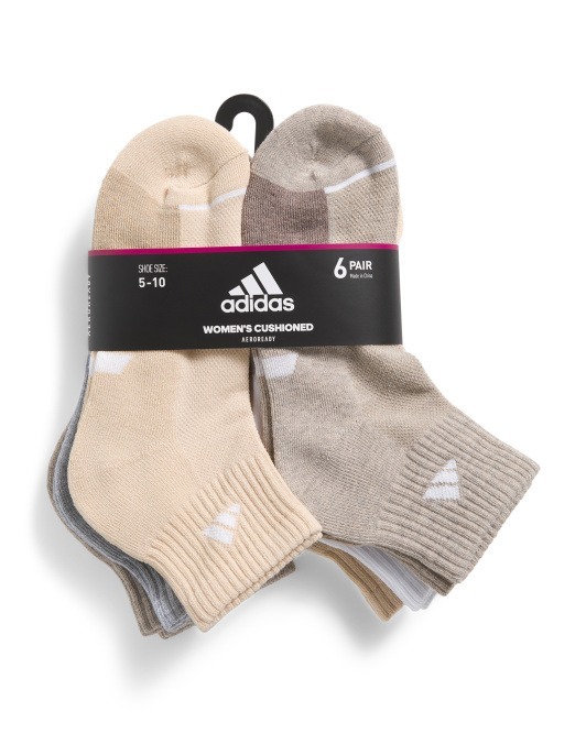 【預購】ADIDAS K112006 女裝Cushioned Quarter襪 (6對裝)