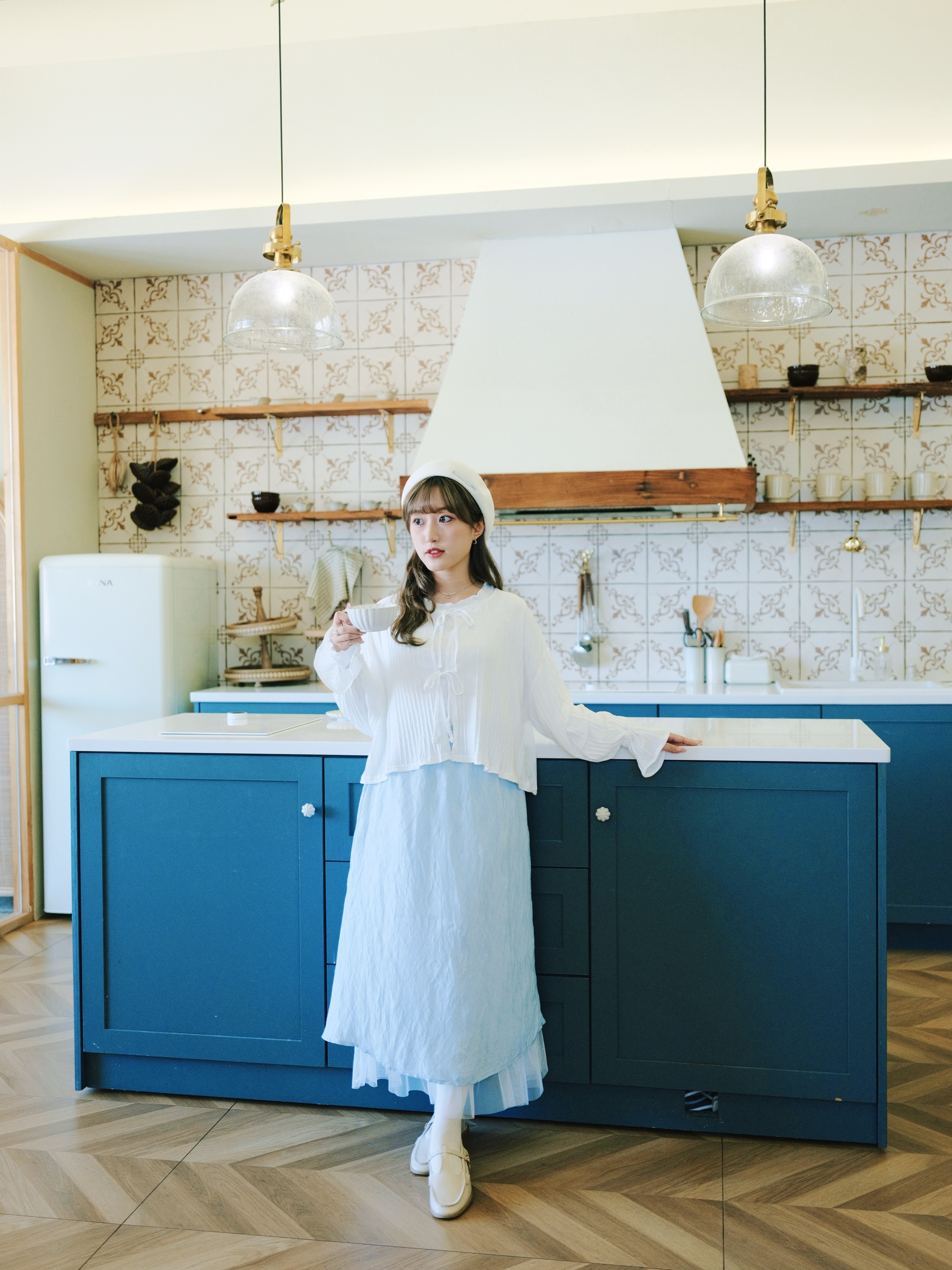 兩色 / 層次感混麻薄紗長裙 / Layered Linen-Blend Tulle Skirt