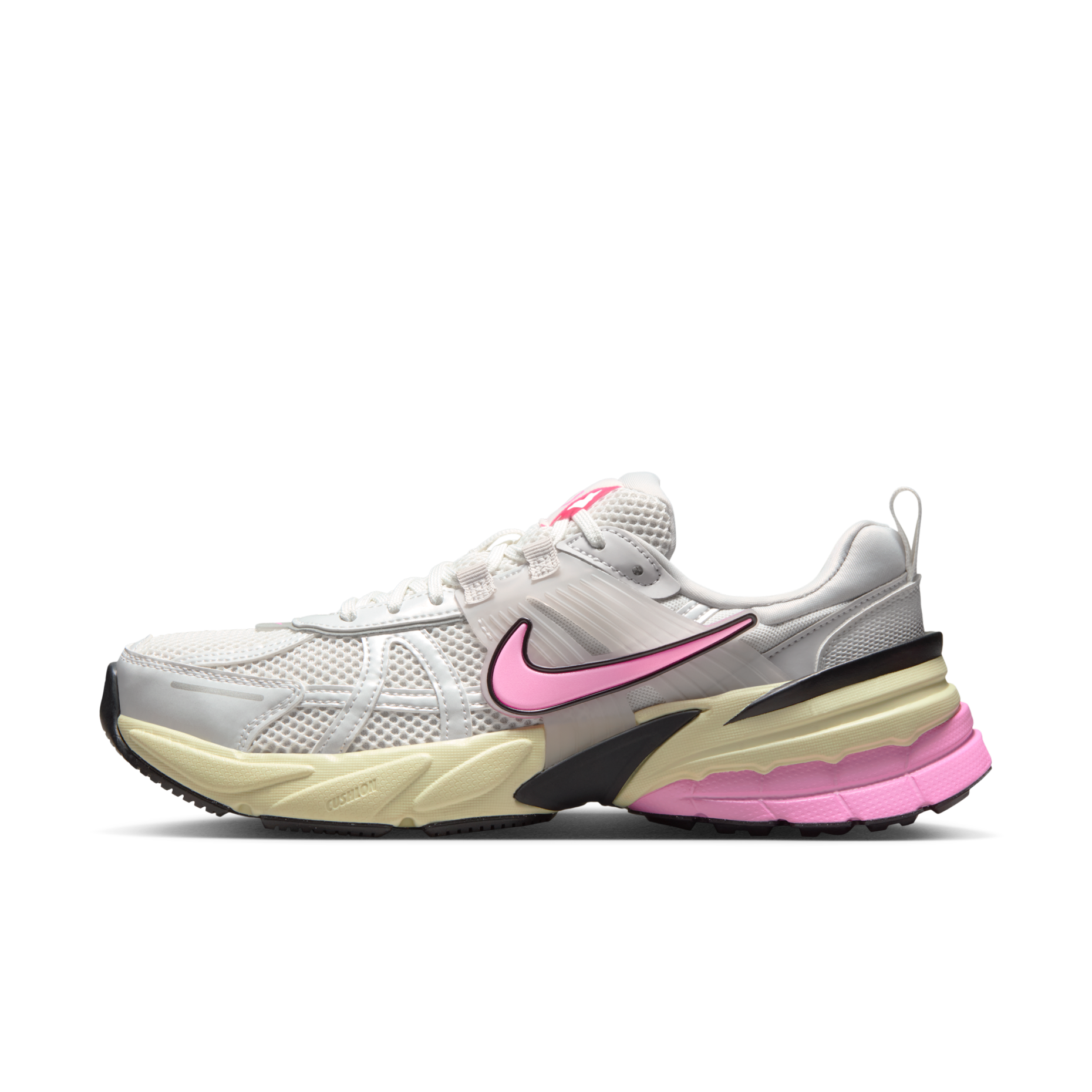 女鞋 NIKE W V2K RUN 灰粉黃 復古 透氣 網眼 運動 休閒 慢跑鞋【FD0736-114】VV22