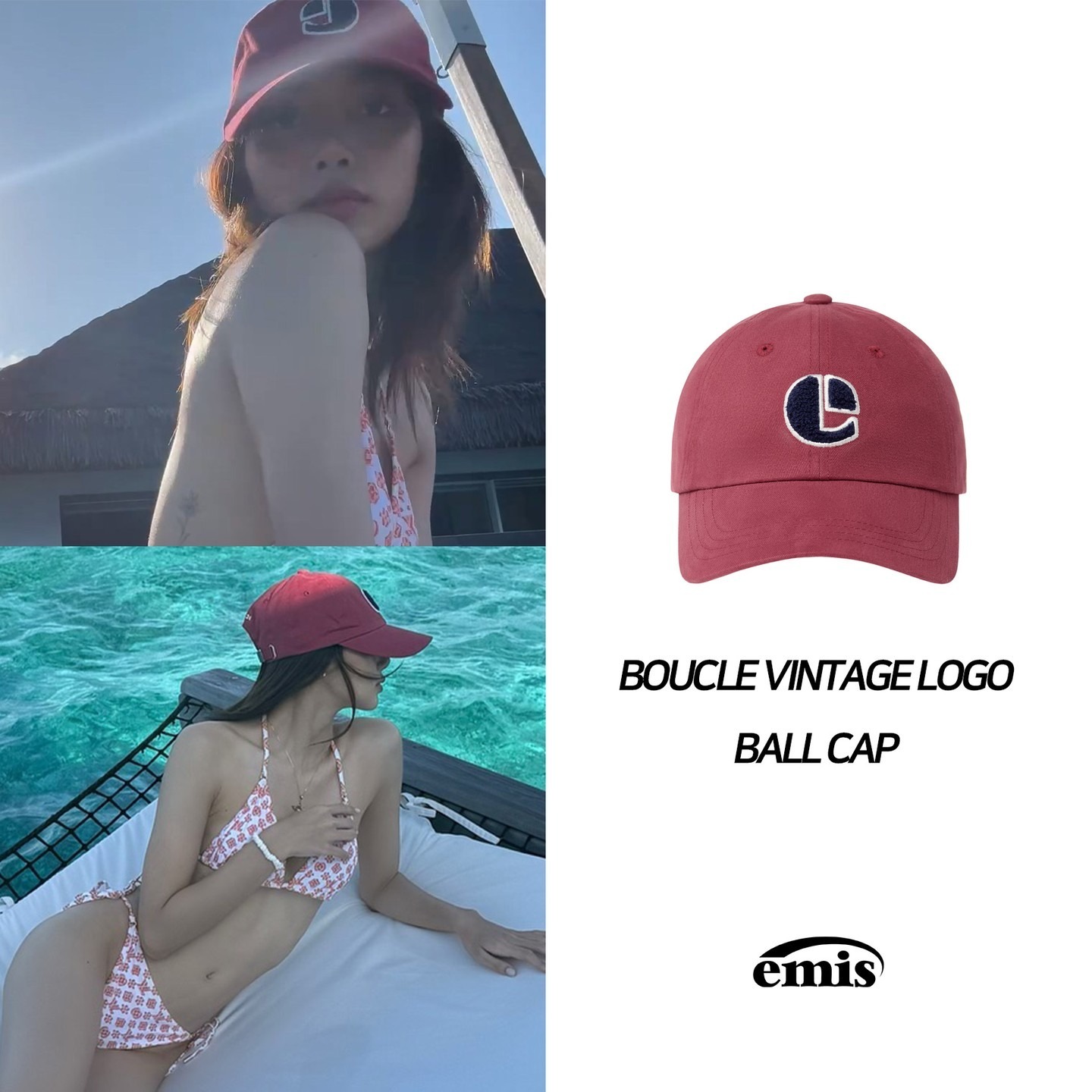 EMIS BOUCLE VINTAGE LOGO BALL CAP