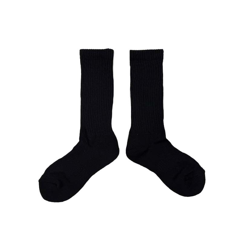 BOOM SOCKS  純色中筒襪 毛巾底 工裝襪 運動襪 黑色 CP-AC-18 [台灣現貨]
