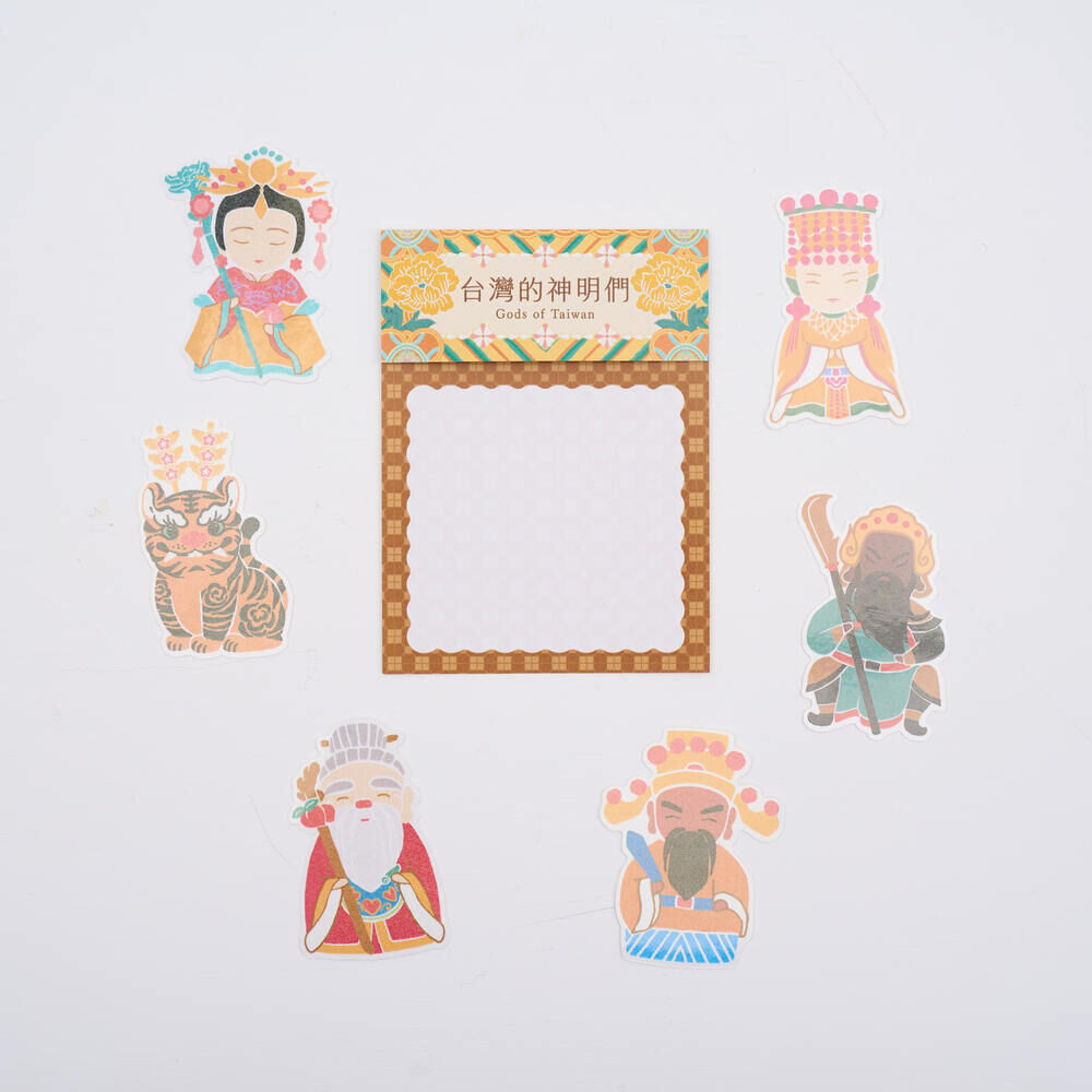印花樂貼紙包/台灣神明們/西王母/媽祖/城隍/關公/月老/虎爺