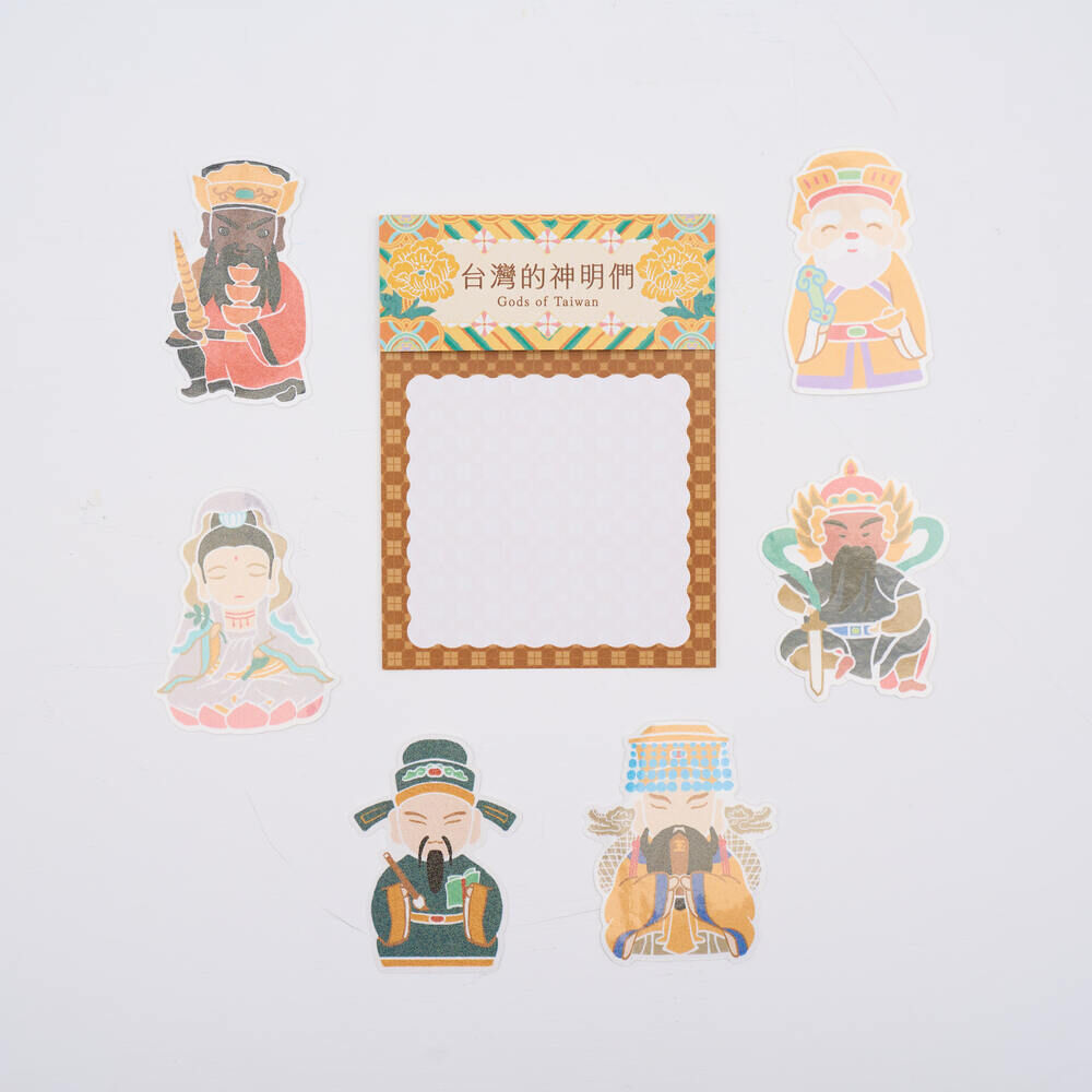 印花樂貼紙包/台灣神明們/玉帝/財神/土地公/文昌/觀音/玄天上帝