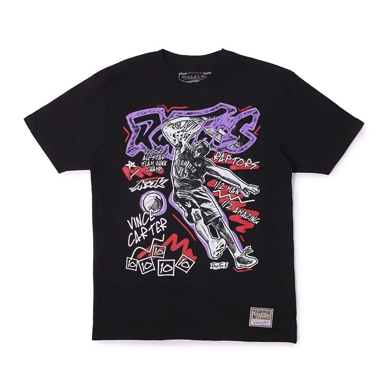 Mitchell & Ness Chalked Up Tee Vince Carter 黑色 短袖 MN25ATS08A [台灣現貨]