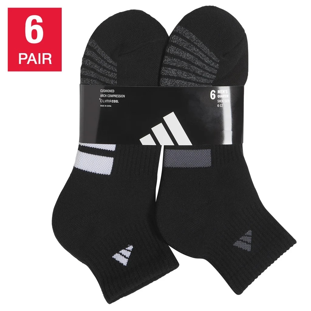 【現貨】ADIDAS K112010 男裝短襪(6對裝)