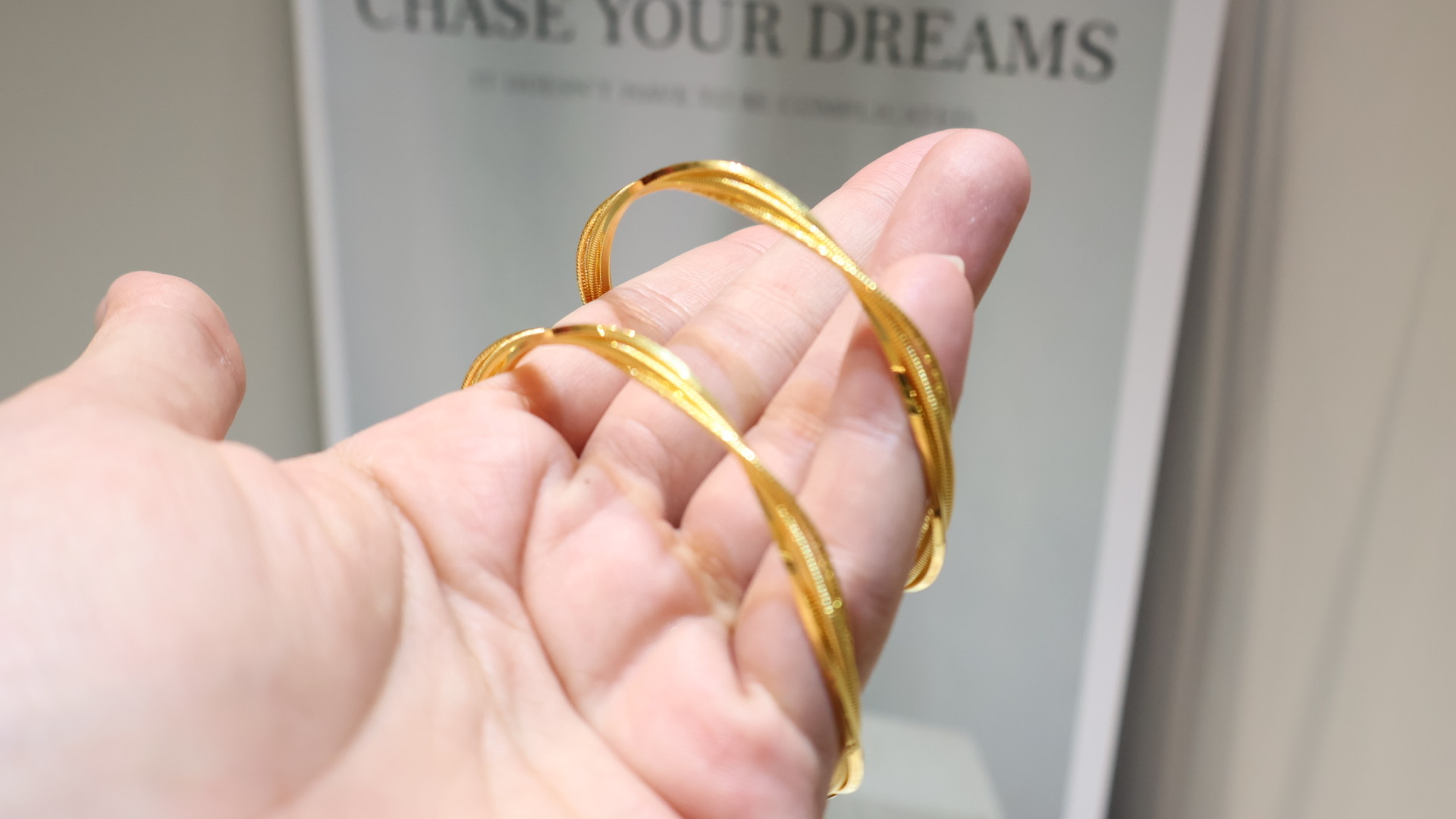 纏光波紋手環-開口環