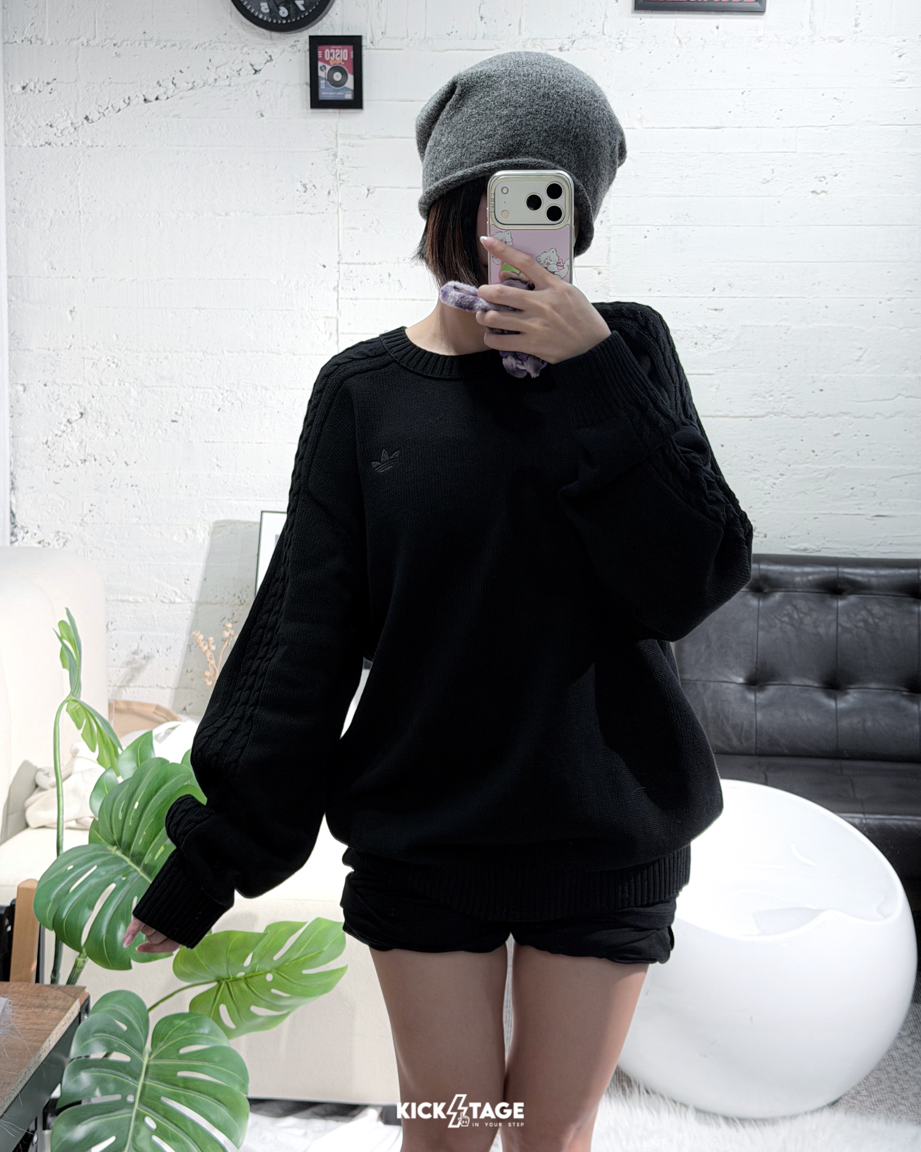 男款 ADIDAS OG PREMIUM ESSENTIALS 黑色 三葉草 純棉 針織 寬鬆 長T【JY2648】ADLP