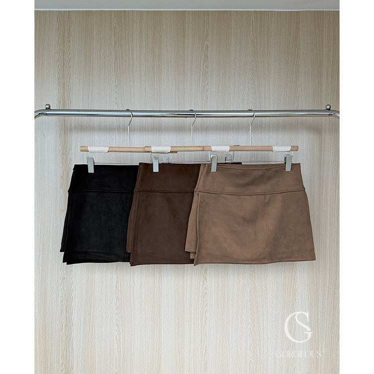 M28「小腹平坦`麂皮神褲裙」