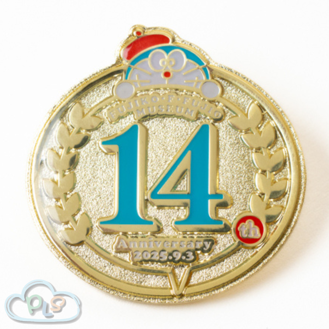 現貨 14 週年紀念襟章 多啦A夢 藤子F不二雄博物館 金色 #71032-1