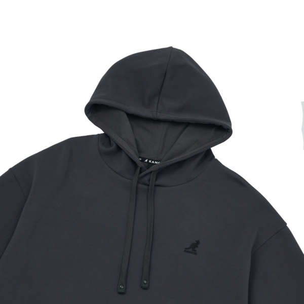 KANGOL 帽T 深灰 落肩 休閒 上衣 女 6452105010