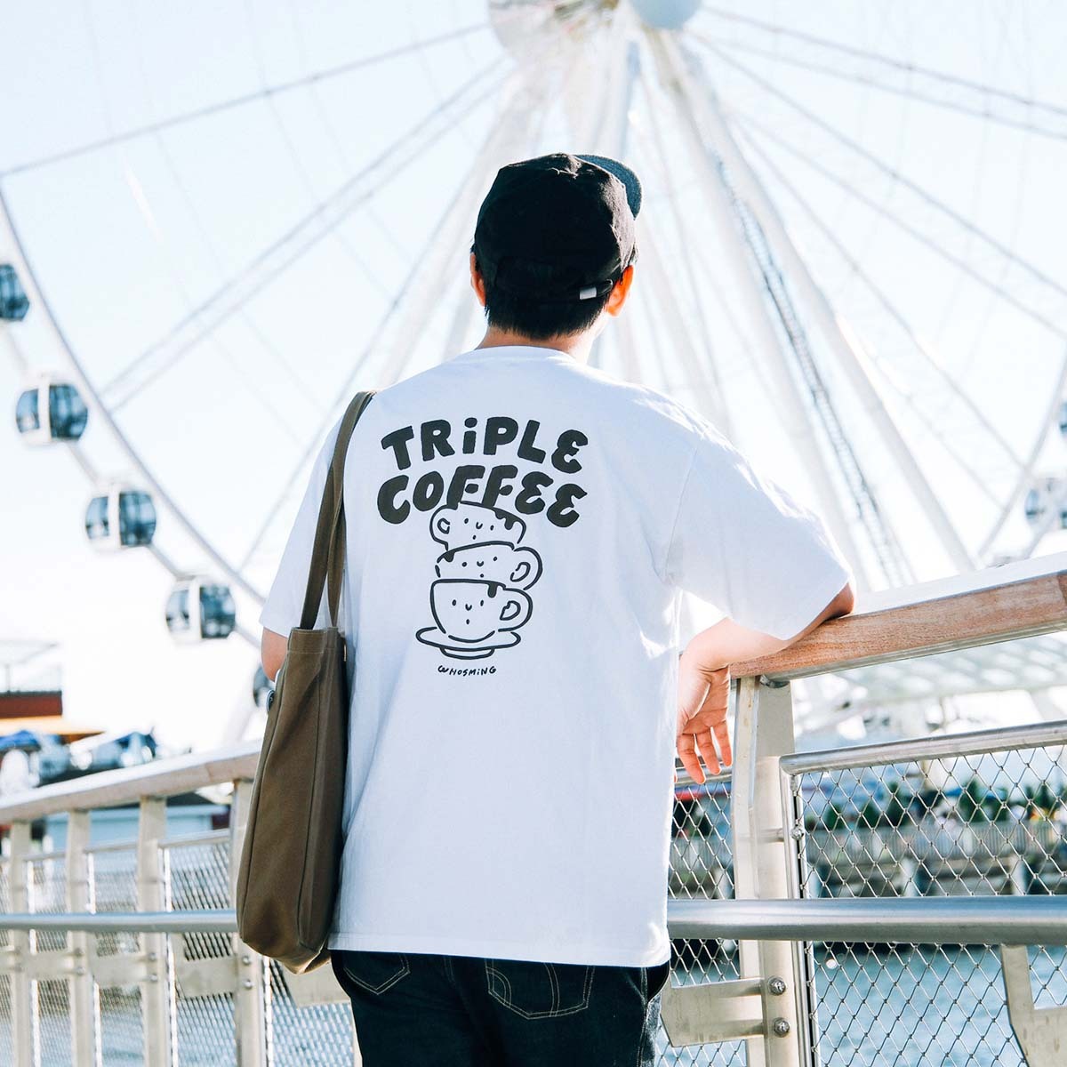 TRIPLE COFFEE｜T-Shirt 白
