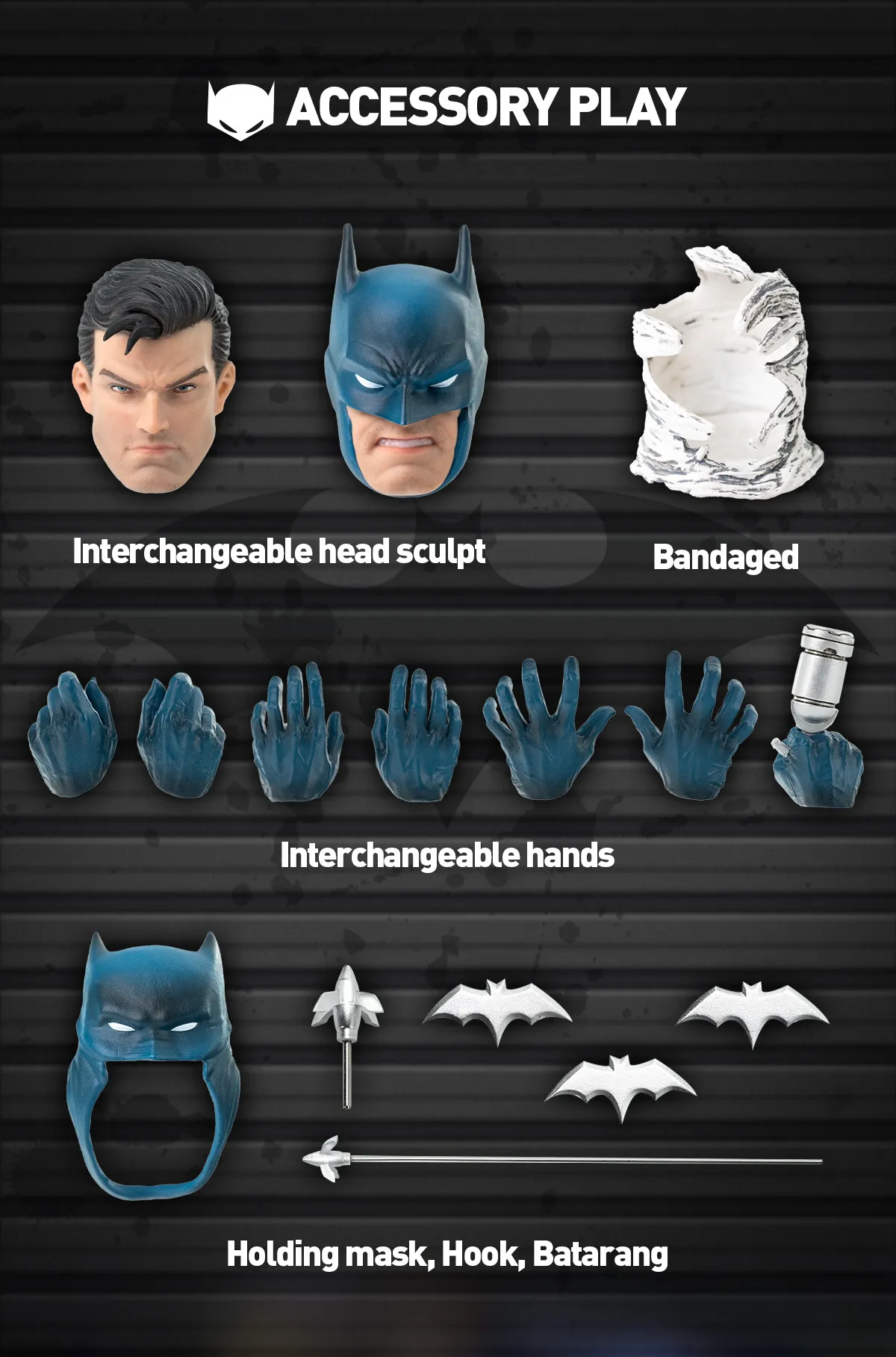 POP MART X Gong Studio 1/12 Batman Hush Ac